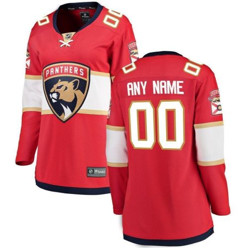 Florida Panthers Women's Home Breakaway Custom Jersey - Red