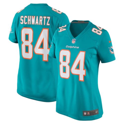 Anthony Schwartz 84 Miami Dolphins Game Women Jersey - Aqua