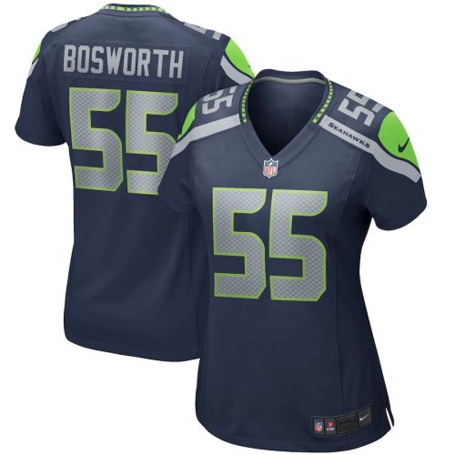 Brian Bosworth 55 Seattle Seahawks Women Game Retired Jersey - College Navy