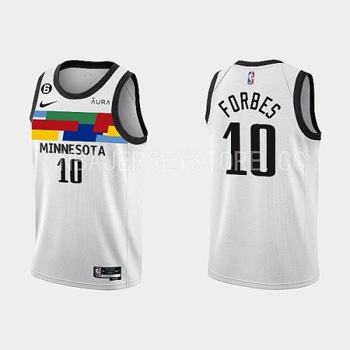 Minnesota Timberwolves 10 Bryn Forbes 2022-23 City Edition White Men Jersey