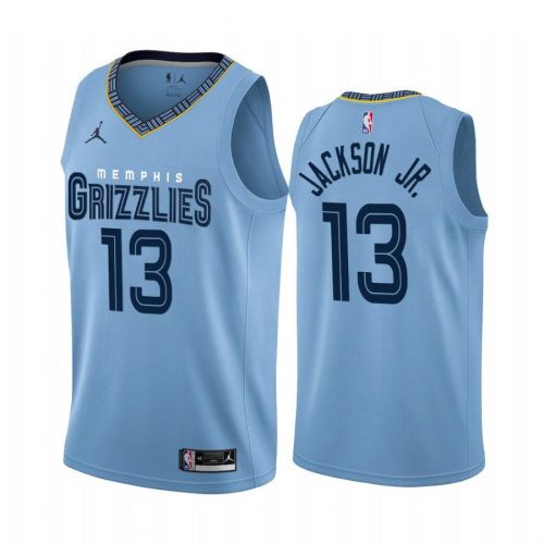 Memphis Grizzlies 13 Jaren Jackson Jr. 2022-23 Statement Edition Blue Jersey - Men Jersey