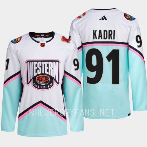 Nazem Kadri 91 Flames 2023 All-Star Western Conference White Jersey