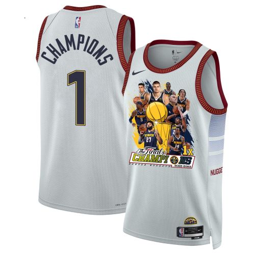 Denver Nuggets Celebrating The 2023 Champions Swingman Jersey - White