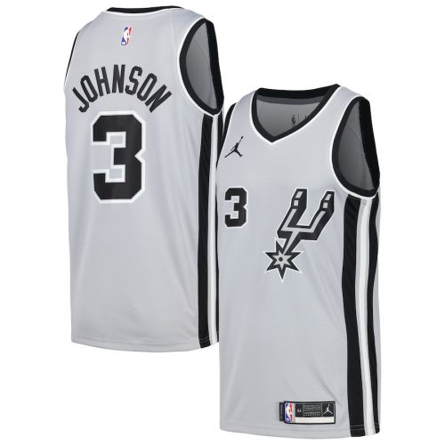 Keldon Johnson 3 San Antonio Spurs Swingman Men Jersey - Statement Edition - Silver