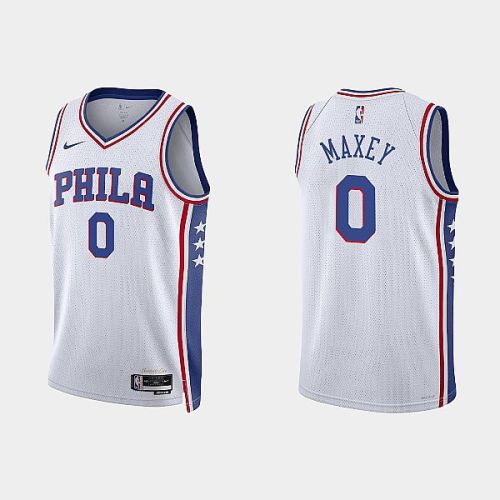 Philadelphia 76ers Tyrese Maxey 0 2022-23 Association Edition White Men Jersey Swingman