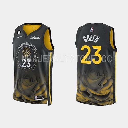 Golden State Warriors 23 Draymond Green 2022-23 City Edition Black Men Jersey