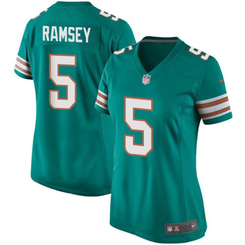 Jalen Ramsey 5 Miami Dolphins Alternate Game Women Jersey - Aqua