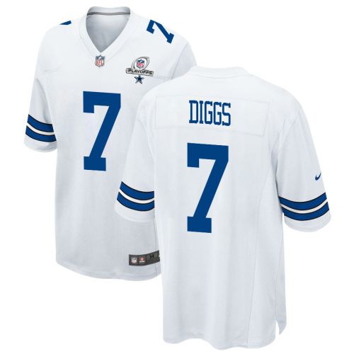 Trevon Diggs 7 Dallas Cowboys 2023 Playoffs Patch Game Men Jersey - White