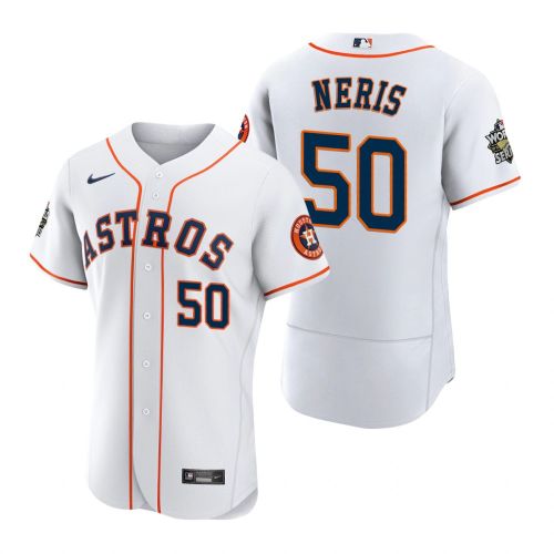 Houston Astros Hector Neris 50 White 2022-23 World Series Jersey