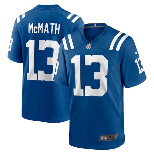 Racey McMath 13 Indianapolis Colts Men Team Game Jersey - Royal