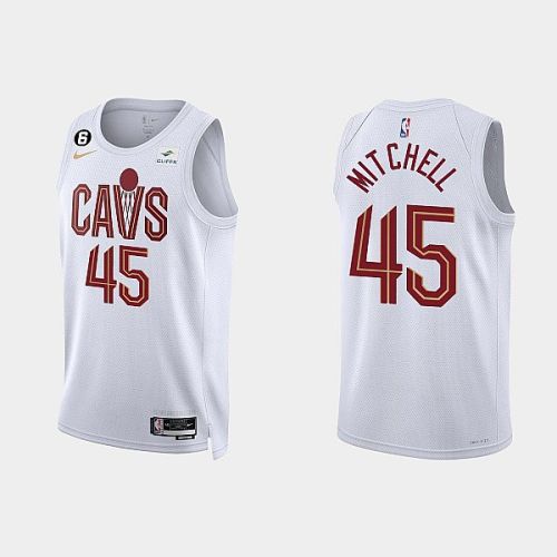 Cleveland Cavaliers Donovan Mitchell 45 2022-23 Association Edition White Men Jersey Swingman