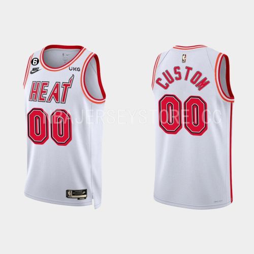 Miami Heat Custom 00 2022-23 Classic Edition White Men Jersey