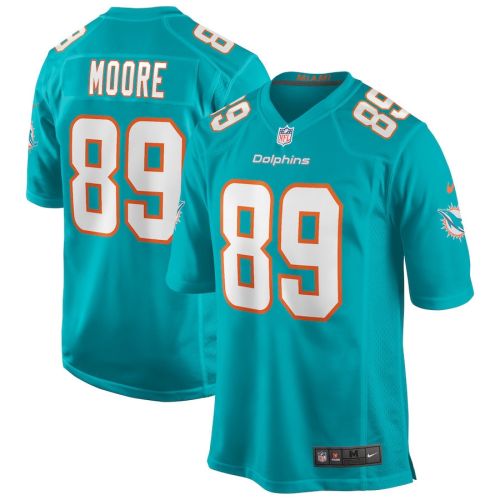 Nat Moore 89 Miami Dolphins Men Game Retired Jersey - Aqua