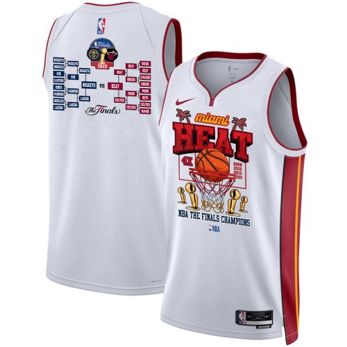 Miami Heat Lineup Road To The NBA Final Champions 2023 Swingman Jersey - White