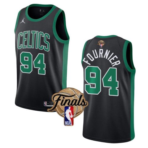 Boston Celtics Evan Fournier 94 Swingman Final 2022 Men Jersey Statement Black