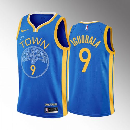 Andre Iguodala 9 2022-23 Golden State Warriors Royal Earned Edition Men Jersey Swingman