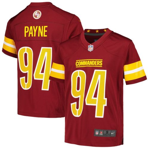 Daron Payne 94 Washington Commanders YOUTH Game Jersey - Burgundy