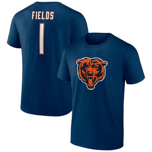 Justin Fields 1 Chicago Bears Unisex T-Shirt - Navy