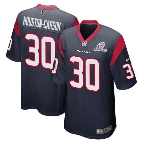 DeAndre Houston-Carson 30 Houston Texans 2024 Divisional Patch Game Men Jersey - Navy