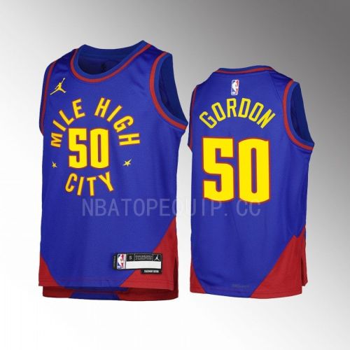 Denver Nuggets Aaron Gordon 50 Statement Edition Blue Youth Men Jersey Swingman