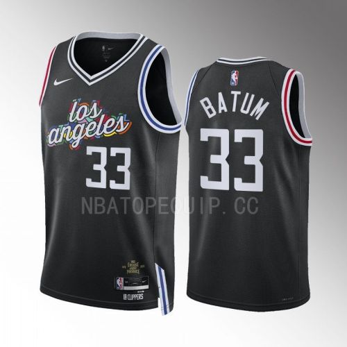 Los Angeles Clippers Nicolas Batum 33 2022-23 City Edition Black Jersey Swingman