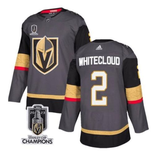 Zach Whitecloud 2 Vegas Golden Knights 2023 Stanley Cup Champions Patch Alternate Breakaway Jersey - Black