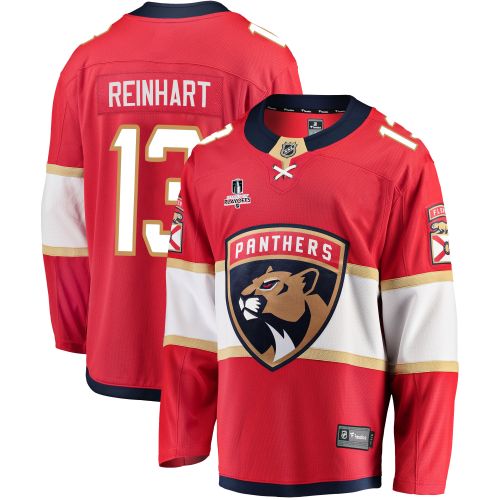 Florida Panthers Sam Reinhart 13 Home 2023 Stanley Cup Playoffs Breakaway Men Jersey - Red