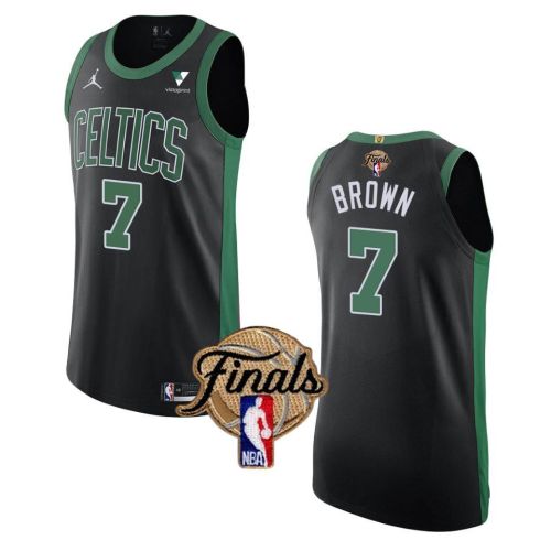 Boston Celtics Celtics Jaylen Brown 7 Final 2022 Men Jersey Statement Black