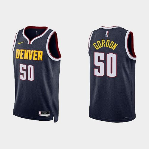 Denver Nuggets 50 Aaron Gordon 2022-23 Icon Edition Navy Men Jersey