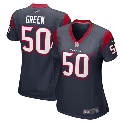 Kendrick Green 50 Houston Texans Women Team Game Jersey - Navy