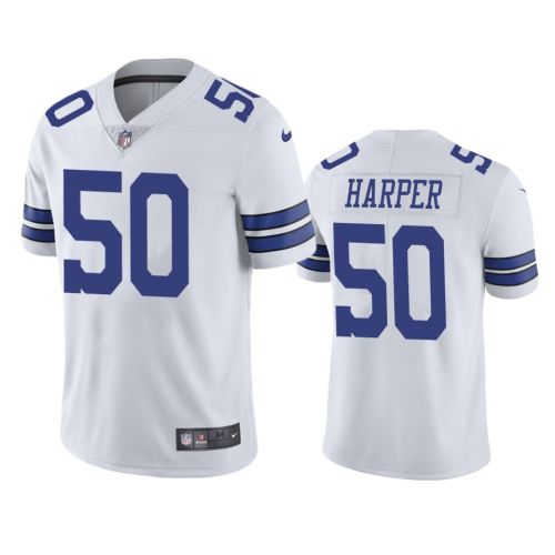 Devin Harper 50 Dallas Cowboys White Vapor Limited Jersey