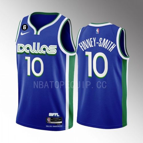 Dallas Mavericks Dorian Finney-Smith 10 2022-23 City Edition Blue Men Jersey Swingman