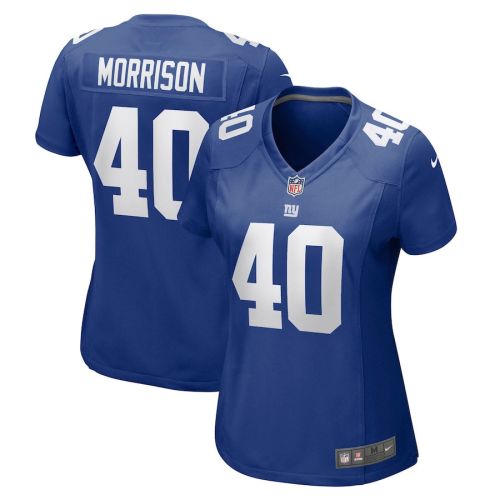 Joe Morrison 40 New York Giants Women Game Jersey - Royal