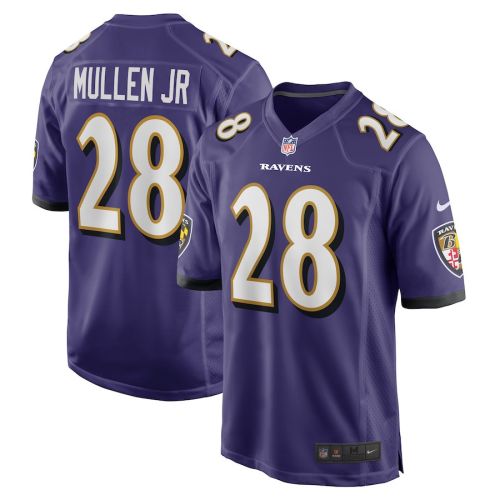 Trayvon Mullen Jr. 28 Baltimore Ravens Men Team Game Jersey - Purple