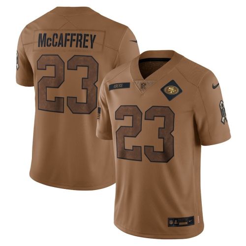 Christian McCaffrey 23 San Francisco 49ers 2023 Salute To Service Limited Jersey - Brown