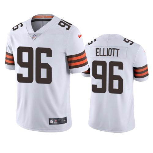 Jordan Elliott 96 Cleveland Browns White Vapor Limited Jersey