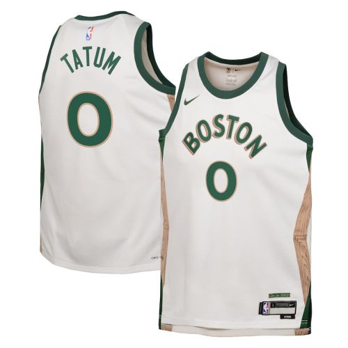 Jayson Tatum 0 Boston Celtics 2023/24 City Edition Swingman YOUTH Jersey - White