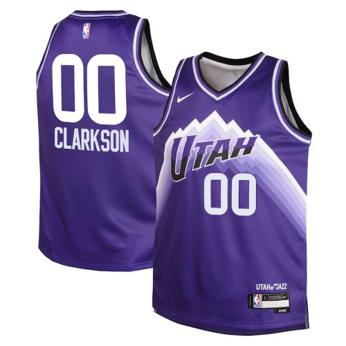 Jordan Clarkson 00 Utah Jazz 2023/24 City Edition Swingman YOUTH Jersey - Purple