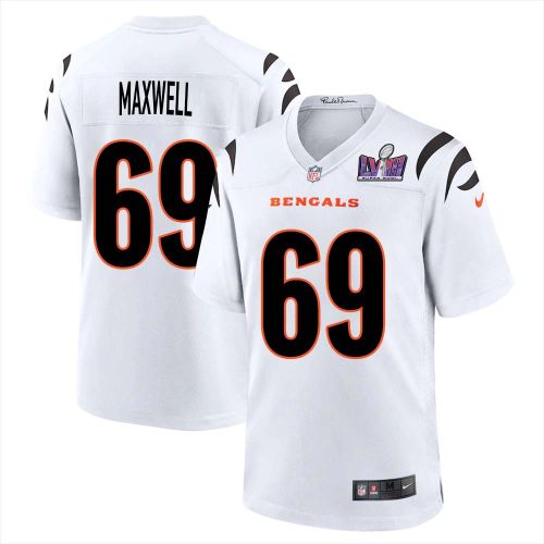 Devonnsha Maxwell 69 Cincinnati Bengals Super Bowl LVIII Men Away Limited Jersey - White