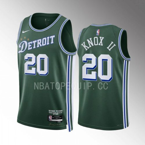 Kevin Knox II 20 2022-23 Detroit Pistons Green City Edition Jersey Swingman