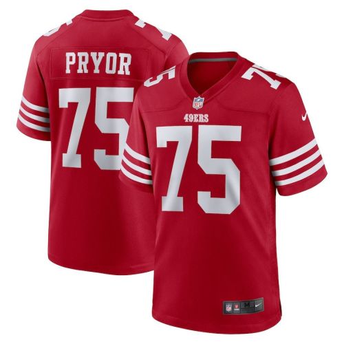 Matt Pryor 75 San Francisco 49ers Game Jersey - Scarlet