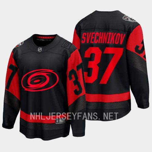 Andrei Svechnikov 37 Carolina Hurricanes 2023 Jersey Stadium Series Black Breakaway