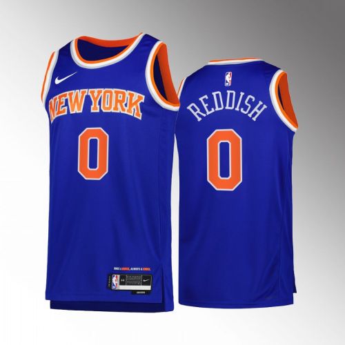 Cameron Reddish 0 New York Knicks Blue Icon Edition Jersey 2022-23 Swingman