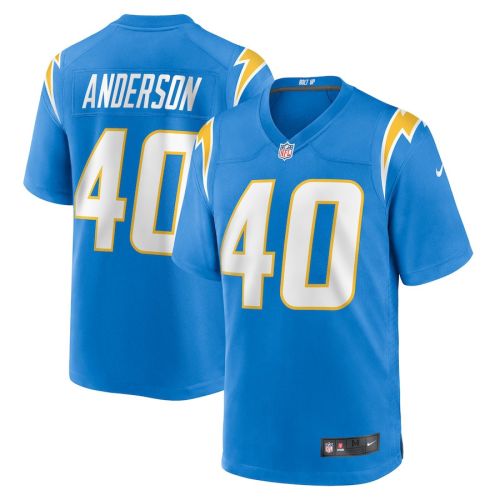 Stephen Anderson 40 Los Angeles Chargers Game Men Jersey - Powder Blue