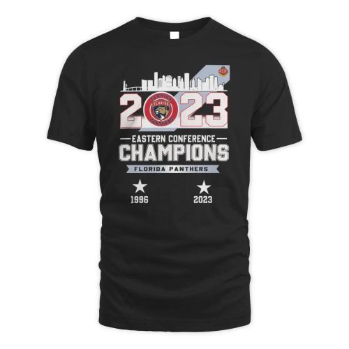 Florida Panthers 1996-2023 Eastern Conference Champions T-Shirt- Black