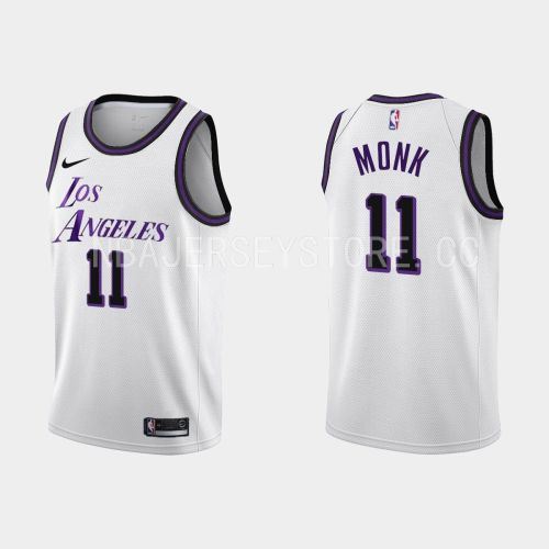 Los Angeles Lakers 11 Malik Monk 2022-23 City Edition White Men Jersey