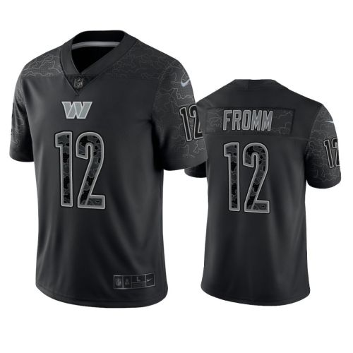 Jake Fromm 12 Washington Commanders Black Reflective Limited Jersey - Men