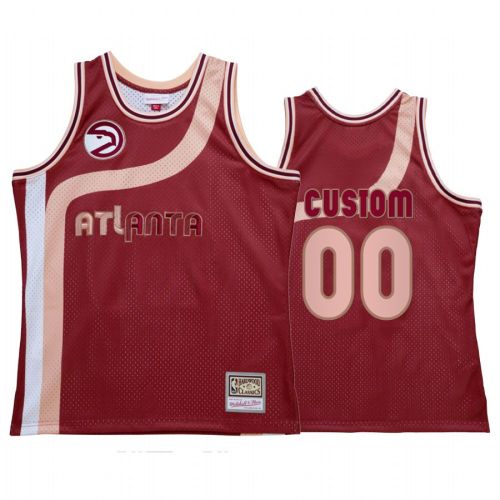 Custom 00 Atlanta Hawks My Towns Wish Jersey Red