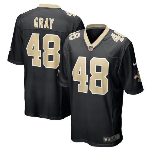 J.T. Gray 48 New Orleans Saints Men Game Jersey - Black