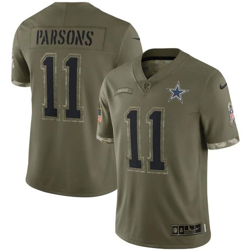 Micah Parsons Dallas Cowboys 2022 Salute To Service Limited Jersey - Olive